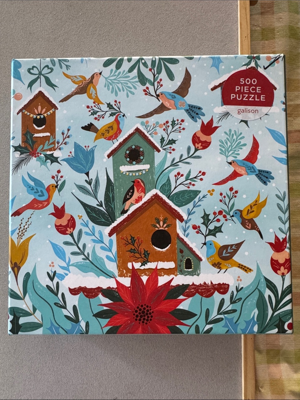 Galison 500 piece “Winter Perch” jigsaw puzzle